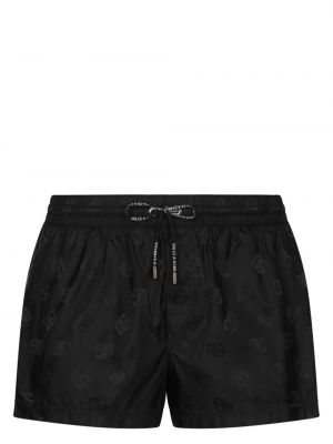 Kratke hlače s printom Dolce & Gabbana crna