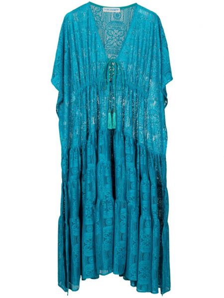 Krajkové midi šaty Olympiah modré
