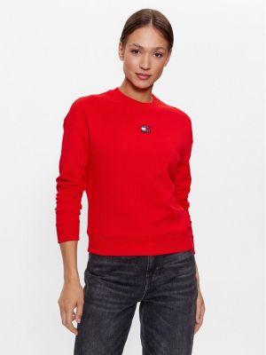 Bluza dresowa Tommy Jeans czerwona