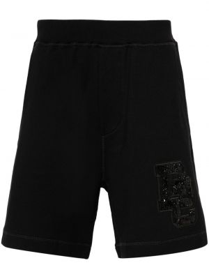 Shorts de sport avec applique Dsquared2 noir