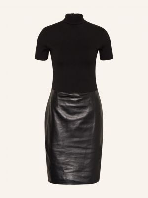 Sukienka skórzana Ralph Lauren Collection czarna