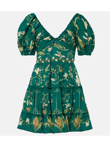 Pamučna haljina Agua By Agua Bendita zelena