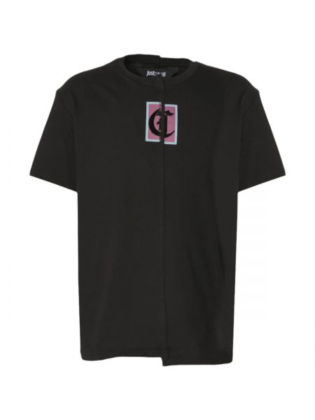 Polo majica sa dugačkim rukavima Roberto Cavalli crna