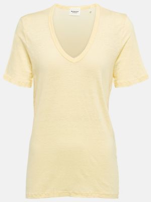Jersey lenvászon póló Isabel Marant, ãtoile sárga