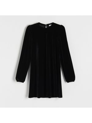 Welurowa sukienka mini Reserved czarna
