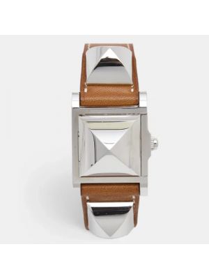 Zegarek ze stali chirurgicznej Hermès Vintage brązowy
