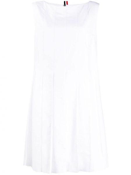 Vestido plisado Thom Browne blanco