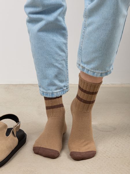 Хлопковые носки Famo коричневые