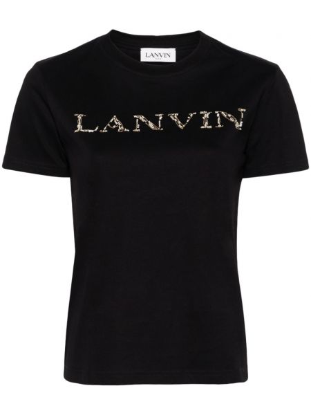 Majica s vezom s biserima Lanvin