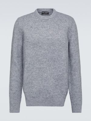 Sweter wełniany Dolce&gabbana szary