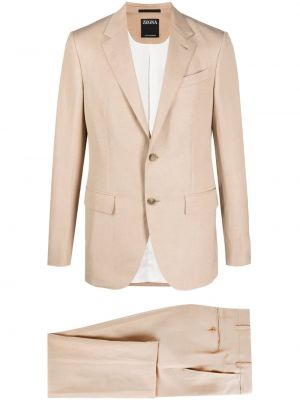 Leinen woll anzug Zegna beige