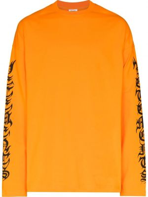 Длинная футболка Vetements, оранжевая