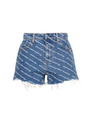 Shorts en jean en coton Alexander Wang