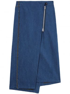 Spódnica bawełniana asymetryczna Ys niebieska
