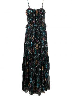 Μάξι φόρεμα με σχέδιο Ulla Johnson μαύρο