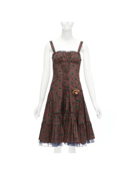 Sukienka bawełniana retro Prada Vintage