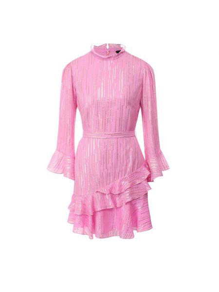 Шелковое платье Saloni, розовое
