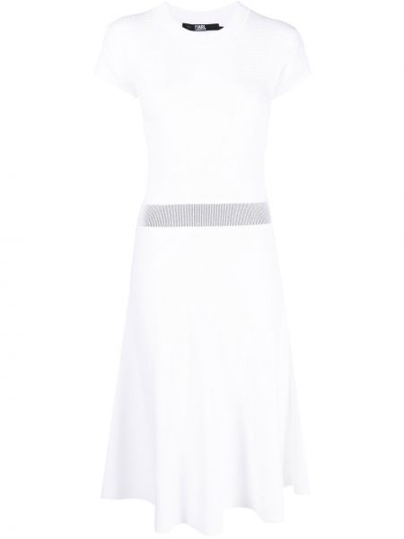 Μίντι φόρεμα Karl Lagerfeld λευκό
