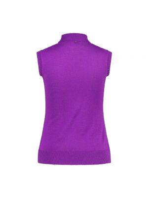 Jersey cuello alto de lana de tela jersey Sportmax violeta
