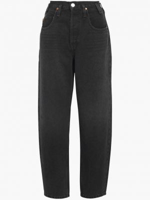 Зауженные джинсы с высокой талией слим Re/done черный