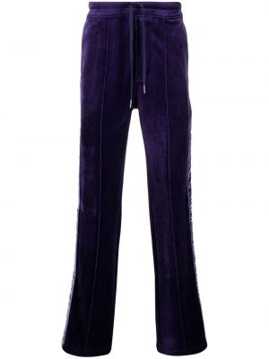 Velurové sportovní kalhoty Tom Ford fialové
