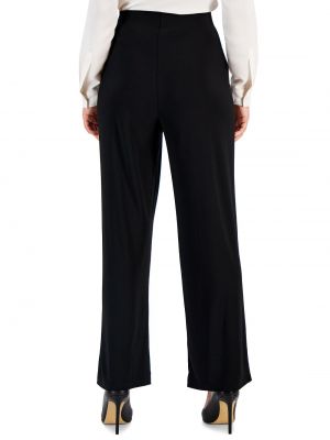 Однотонные трикотажные широкие брюки Ak Anne Klein черные