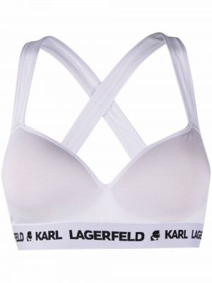 Biustonosz z dżerseju Karl Lagerfeld biały