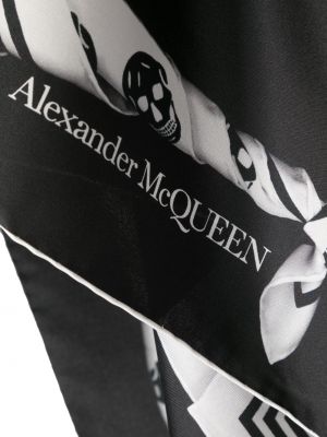 Echarpe en soie à imprimé Alexander Mcqueen