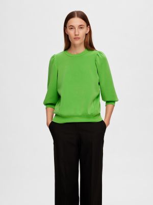 Bluză Selected Femme verde