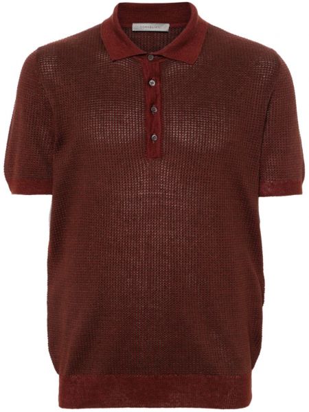 Poloshirt i jacquard stof Corneliani rød