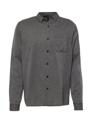 Μελανζέ βαμβακερό πουκάμισο Cotton On μαύρο
