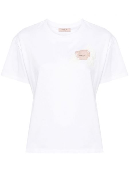 T-shirt en coton Twinset blanc