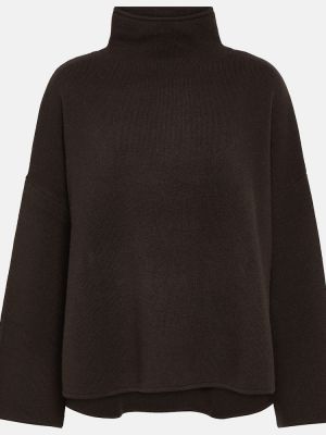 Sweter wełniany z kaszmiru Jardin Des Orangers brązowy