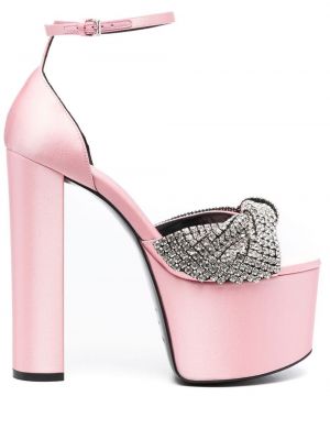 Sandále na platforme Sergio Rossi ružová