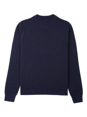Sweter wełniany z nadrukiem Sporty And Rich niebieski