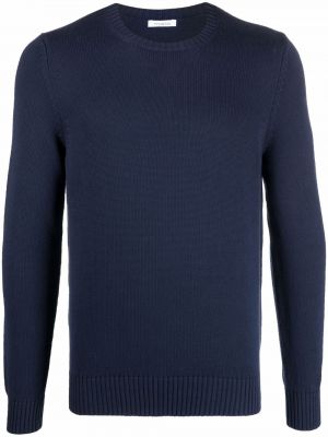Памучен пуловер Malo синьо