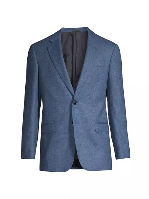 Кашемировое шерстяное пальто Giorgio Armani синее