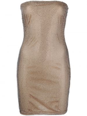 Mesh minikleid Genny beige