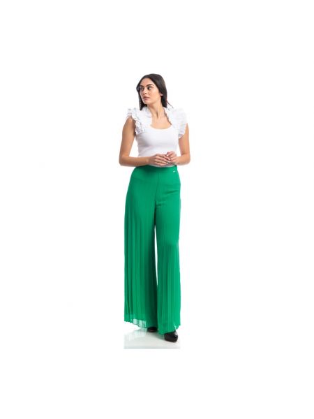 Spodnie plisowane Liu Jo zielone