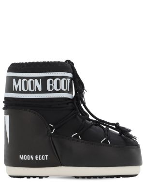 Nepromokavé holínky z nylonu Moon Boot černé