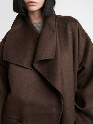 Kašmírový vlnený kabát Totême hnedá