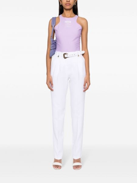 Kelnės su sagtimis Versace Jeans Couture balta