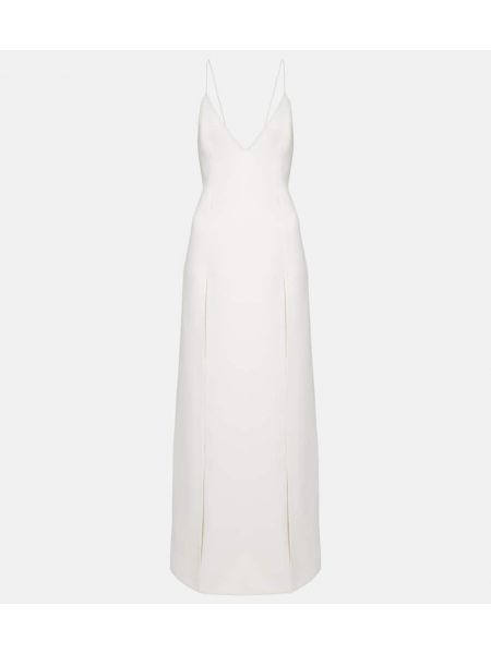Satynowa sukienka długa Khaite biała
