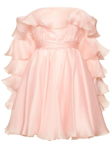 Mini šaty s volány Giambattista Valli růžové