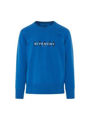 Bluza dresowa bawełniana Givenchy niebieska