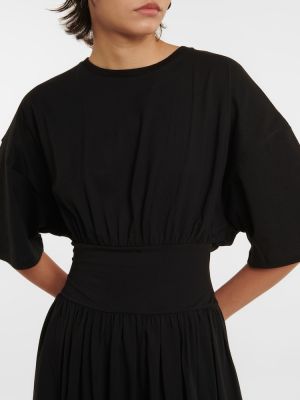 Bavlnené midi šaty Totême čierna