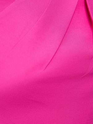 Selyem gyapjú midi ruha Roland Mouret rózsaszín