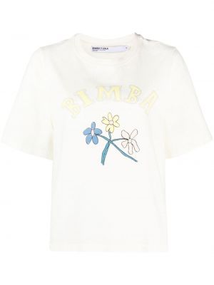 Тениска на цветя с принт Bimba Y Lola бяло