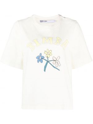 T-shirt med mönster i blommigt Bimba Y Lola vit