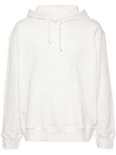 Sweat-shirt long brodé en coton Paul & Shark blanc